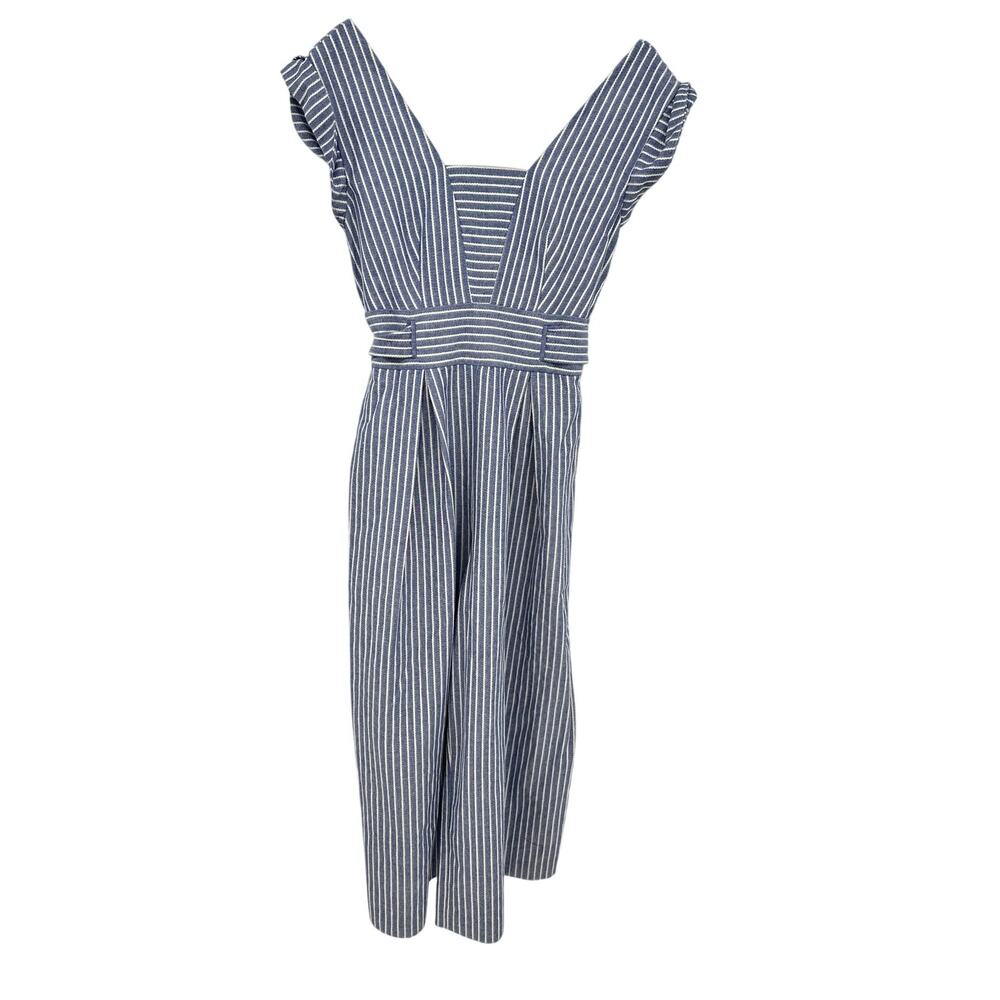 1901 Nordstrom Blue White Striped Square Neck Jumpsuit // 8